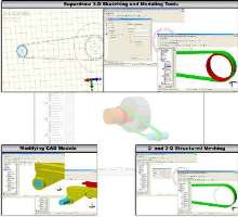 Software provides 2D and 3D design and analysis.
