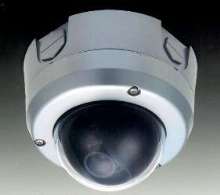 Dome Camera delivers identifiable images in low light.