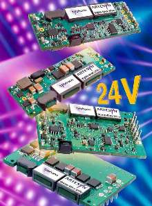 DC/DC Converters offer power density of 106 W/in.-³.