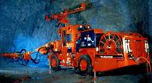 Mining Jumbo employs twin boom design.