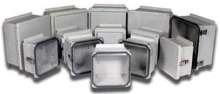 Non-Metallic Enclosures come in 8 x 8 and 12 x 12 sizes.