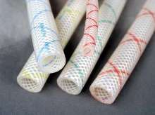 Silicone Hose uses color tracer lines for identification.