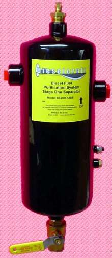 Pre-Filter Separator cleans diesel fuel systems.