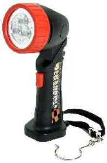 Cordless Flashlight features tri-LED design.