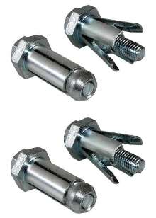 Expansion Bolts offer secure connection to structural tube.