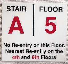 Stairwell Signs guide users through complete darkness.