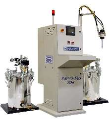 Meter/Mix/Dispense System suits low-med viscosity materials.