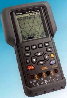 Hand-Held DSO/DMM has 50 Ms/sec sampling rate.