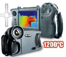 IR Camera features 1200°C temperature range capability.