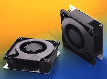 Brushless DC Blower cools compact electronics.