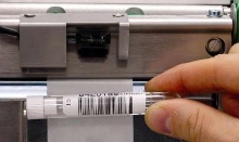 Printer offers option for test tube labeling.
