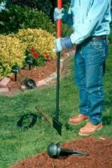 Trenching Tool leaves lawns unscathed.