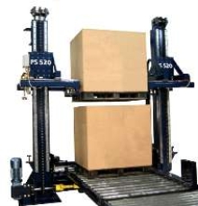 Pallet Load Stacker uses minimum amount of floor space.