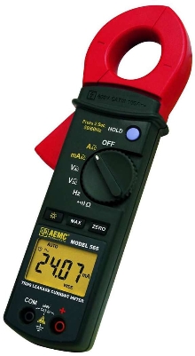 Clamp-On Meter measures low AC currents.