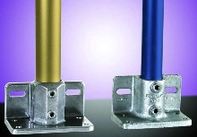 Base Mount Structural Pipe Fittings accommodate toe boards.