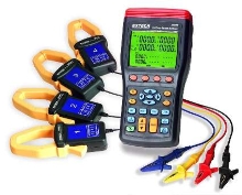 Analyzer measures current to 1,000 A and voltage to 600 V.