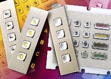 Keypads can be illuminated with various colors.
