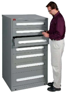 Modular Drawer Cabinets measure 36 inches wide.