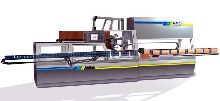 Packaging Machine combines sleevewrapper and tray packer.