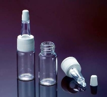 Glass Bottle features flexible dropper tip.