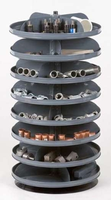 Rotary Shelf Storage Systems use lazy-Susan design.