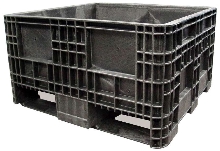 Reusable HDPE Container measures 32 x 30 x 18 in.