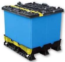 Self Contained Pallet has foot-activated locking design.