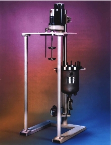 Reaction Vessel is stirred with magnetic-drive mixer.