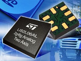 Dual-Axis Accelerometers come in 5 x 5 x 1.5 mm package.