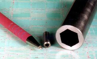 Hex Hole Sleeves can replace spliced shafts and bushings.
