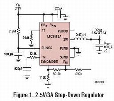 Step Down Regulator features 4 MHz switching frequency.