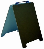 Indoor/Outdoor Sign System has portable, foldable design.