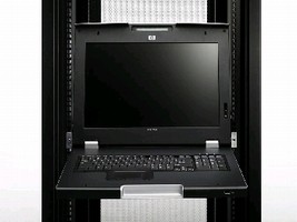 Keyboard and Monitor features rackmount design.