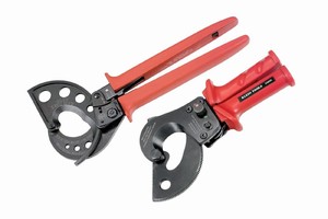 Cable Cutters feature high leverage ratchet mechanism.
