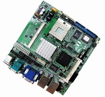 Mini-ITX Motherboard supports 2.26 GHz Pentium M processors.