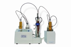 Potentiometric Titrator features one-touch calculations.