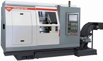 CNC Bar Turning Center features 10 axis capability.