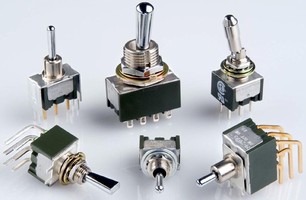 Miniature Toggle Switches are offered in many combinations.