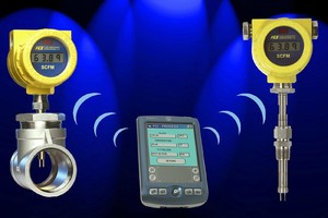 Air/Gas Flow Meter offers wireless communication option.