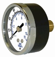 Utility Gauges feature 1/4 in. male NPT back connection.