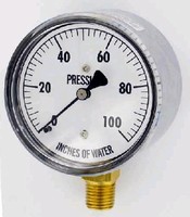 Utility Gages offer ranges from vacuum to 10 psi.