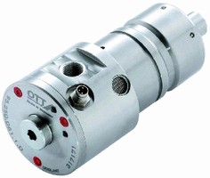 Rotary Union features integrated leakage sensor.