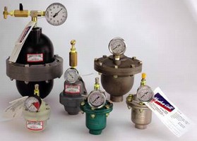 Pulsation Dampener minimizes hydraulic shock in pump system.
