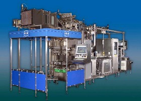 Form/Fill/Seal Machine packages low acid food products.