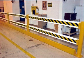 Modular Barrier provides protection by stopping fork trucks.