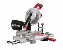 Miter Saw features motion-activated, 2-beam laser.