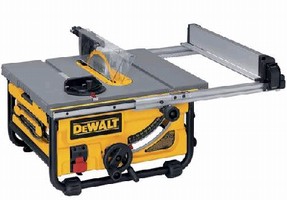 Jobsite Table Saw handles heavy cutting applications.