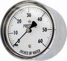 Low Pressure Gages work with brass-compatible air and gas.