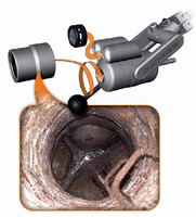 Camera uses kit to inspect manholes and close-up targets.