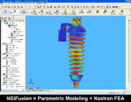 Software integrates parametric modeling with Nastran FEA.